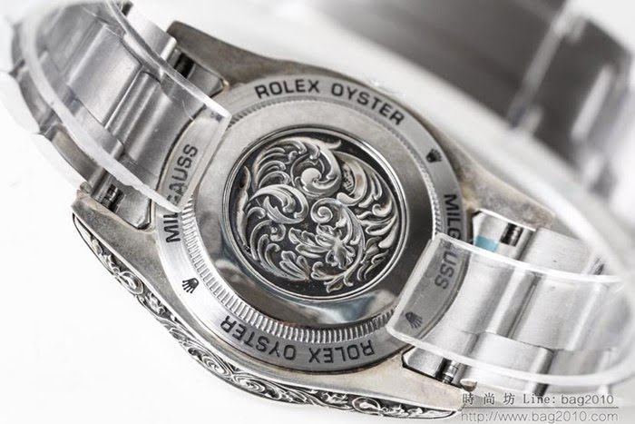 ROLEX勞力士 新品上市 N9最新力作 雕刻手工 純銀殼套 瑞士ETA2824自動上旋機芯 超強防水 鱷魚皮錶帶 高檔男士腕表  wssb4773